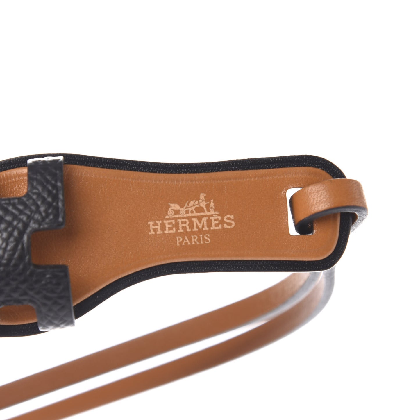 Epsom Butler Calfskin Hunter Oran Nano Bag Charm Black