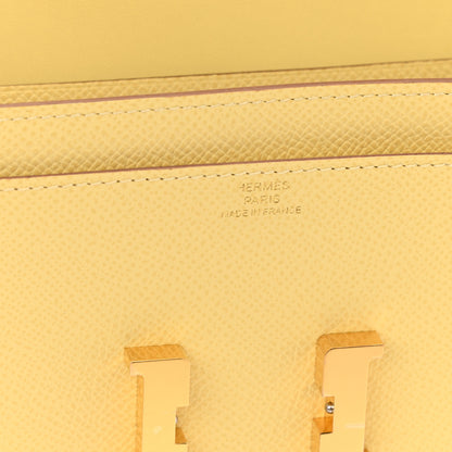Hermes Epsom Constance Long Wallet To Go Wallet Jaune Poussin 6 of 11
