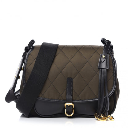 Prada Tessuto Nylon City Calfskin Quilted Crossbody Mimetico Black 1 of 9