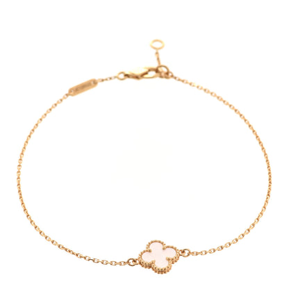 Van Cleef & Arpels 18K Yellow Gold Mother of Pearl Sweet Alhambra Bracelet 1 of 6