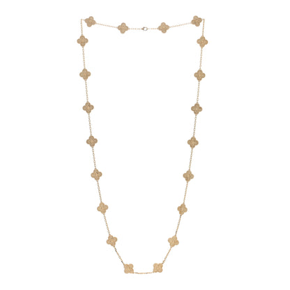 Van Cleef & Arpels VAN CLEEF & ARPELS 18K Yellow Gold 20 Motifs Vintage Alhambra Necklace 3 of 5