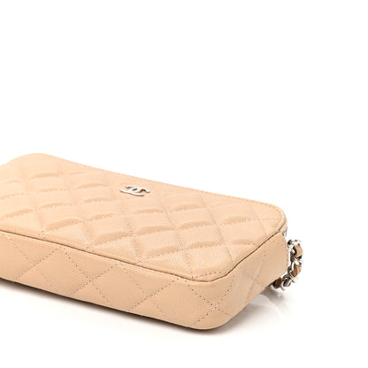 Chanel Caviar Quilted Small Clutch With Chain Beige 11 of 11