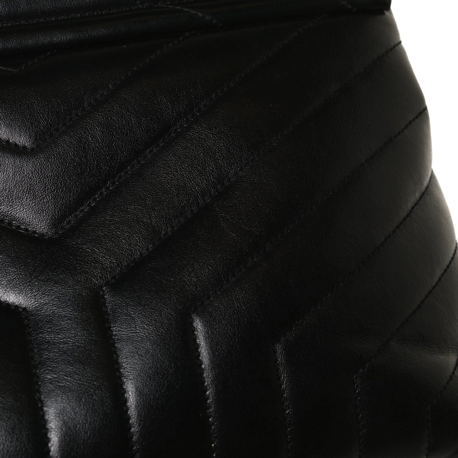Saint Laurent Calfskin Y Quilted Monogram Medium Loulou Chain Satchel Black 12 of 17