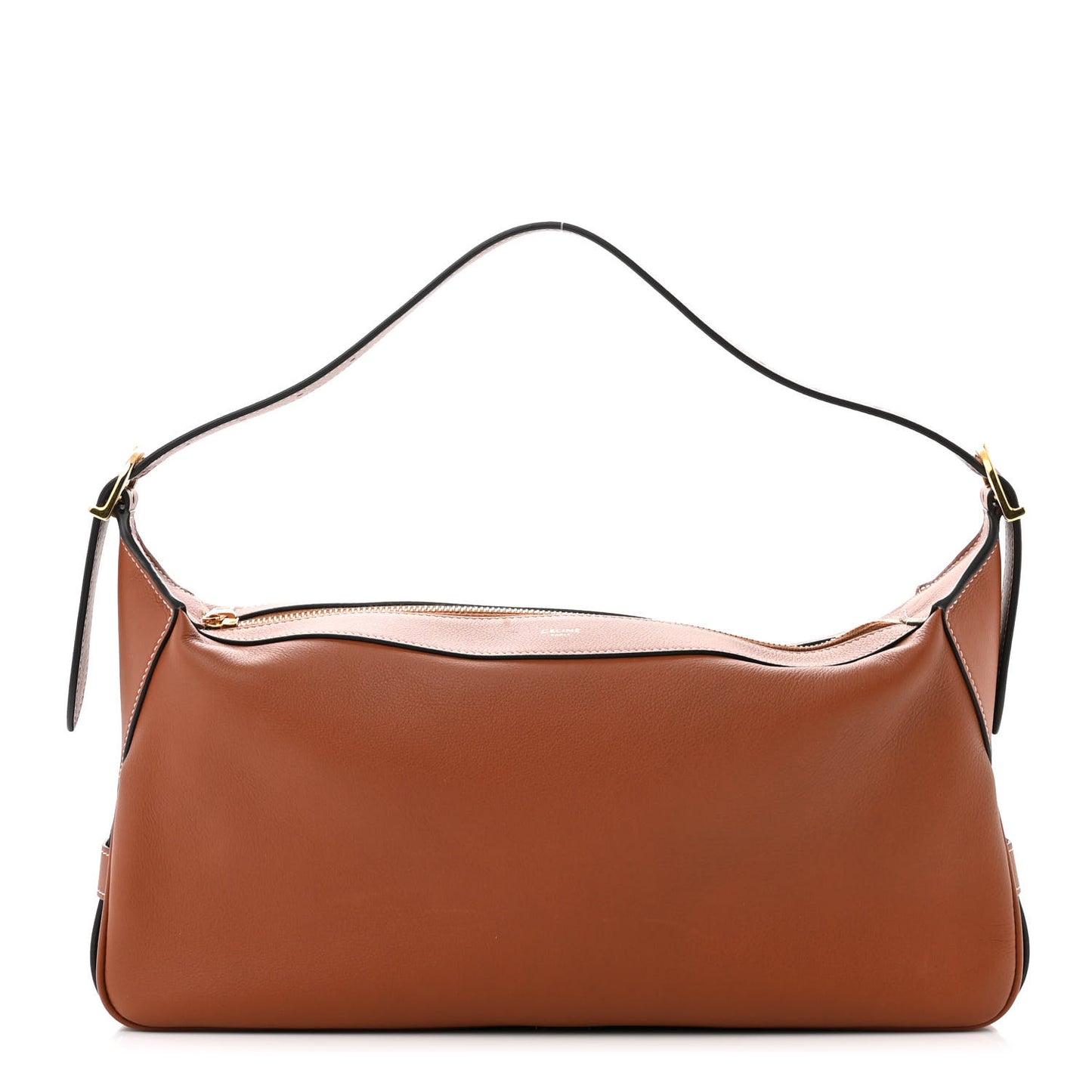 Supple Calfskin Medium Romy Shoulder Bag Tan