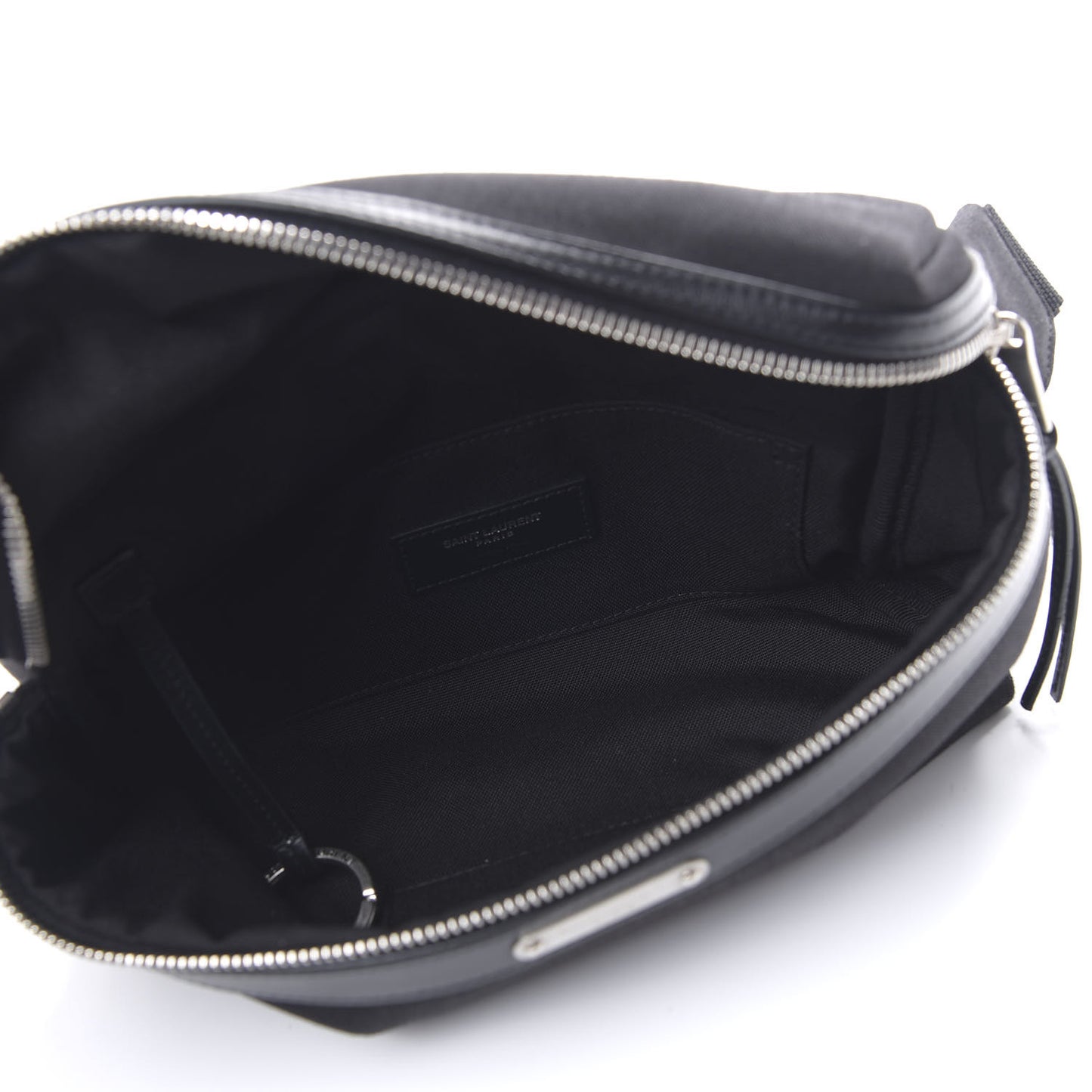 Canvas Calfskin City Belt Bag Black