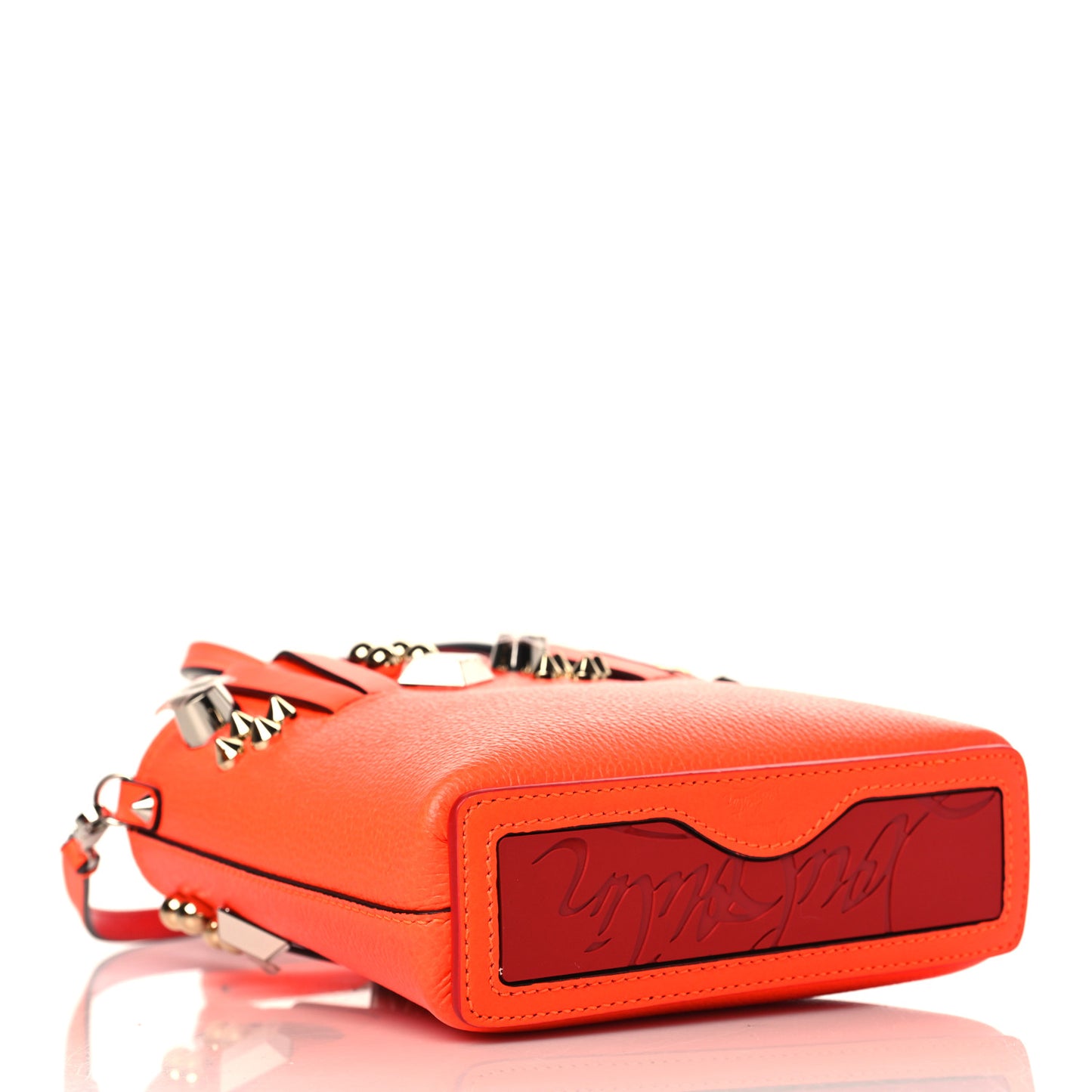 Calfskin Empire Spike Studded Mini North South Cabata Tote Sunrise Multicolor