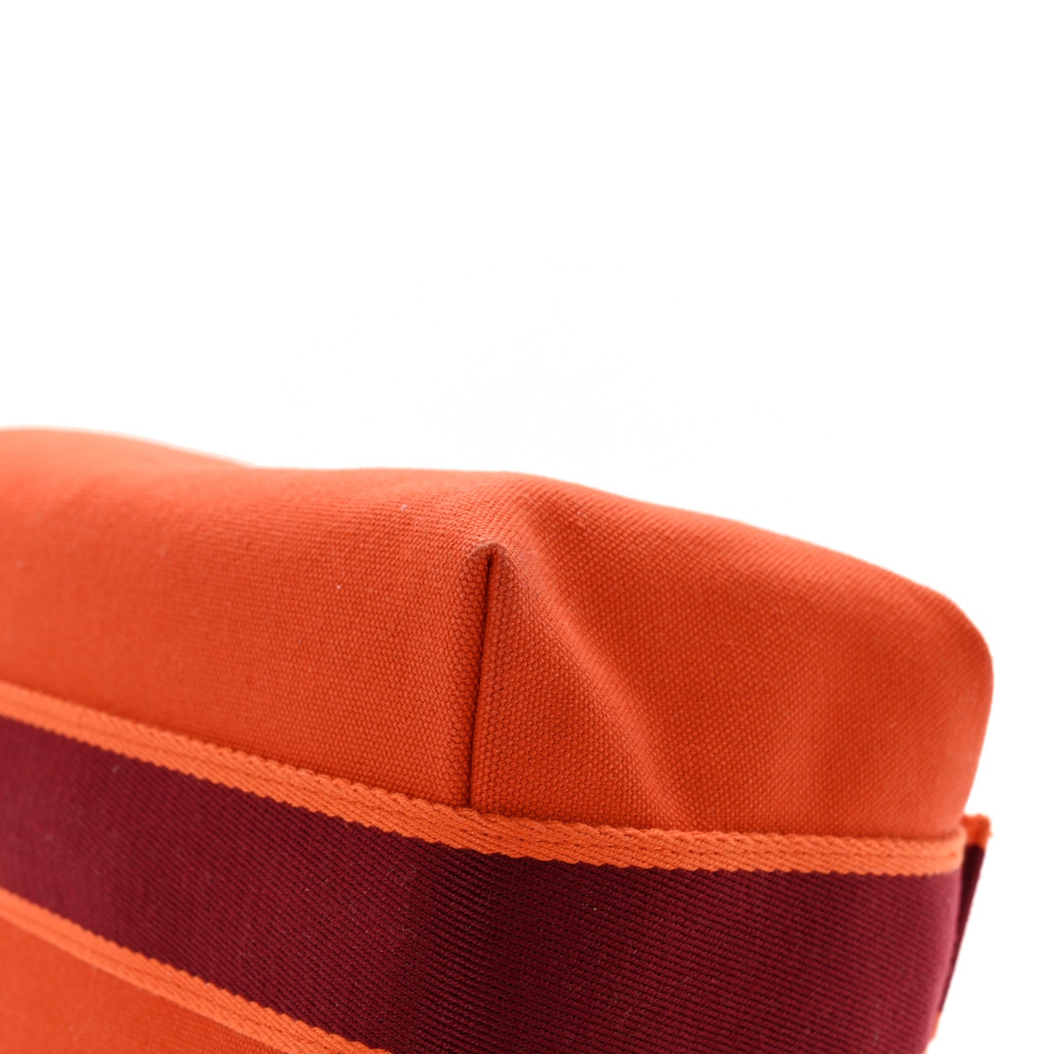 Hermes Canvas Small Bride-A-Brac Pouch Orange Burgundy 7 of 8