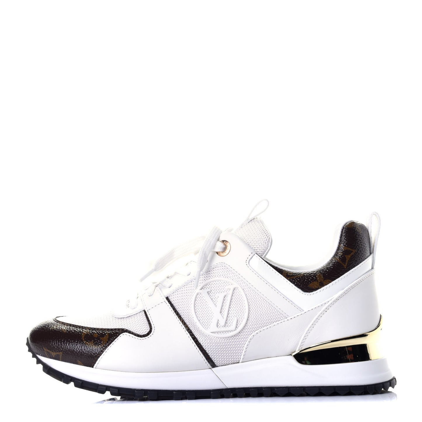 Suede Monogram Run Away Sneakers 38 White