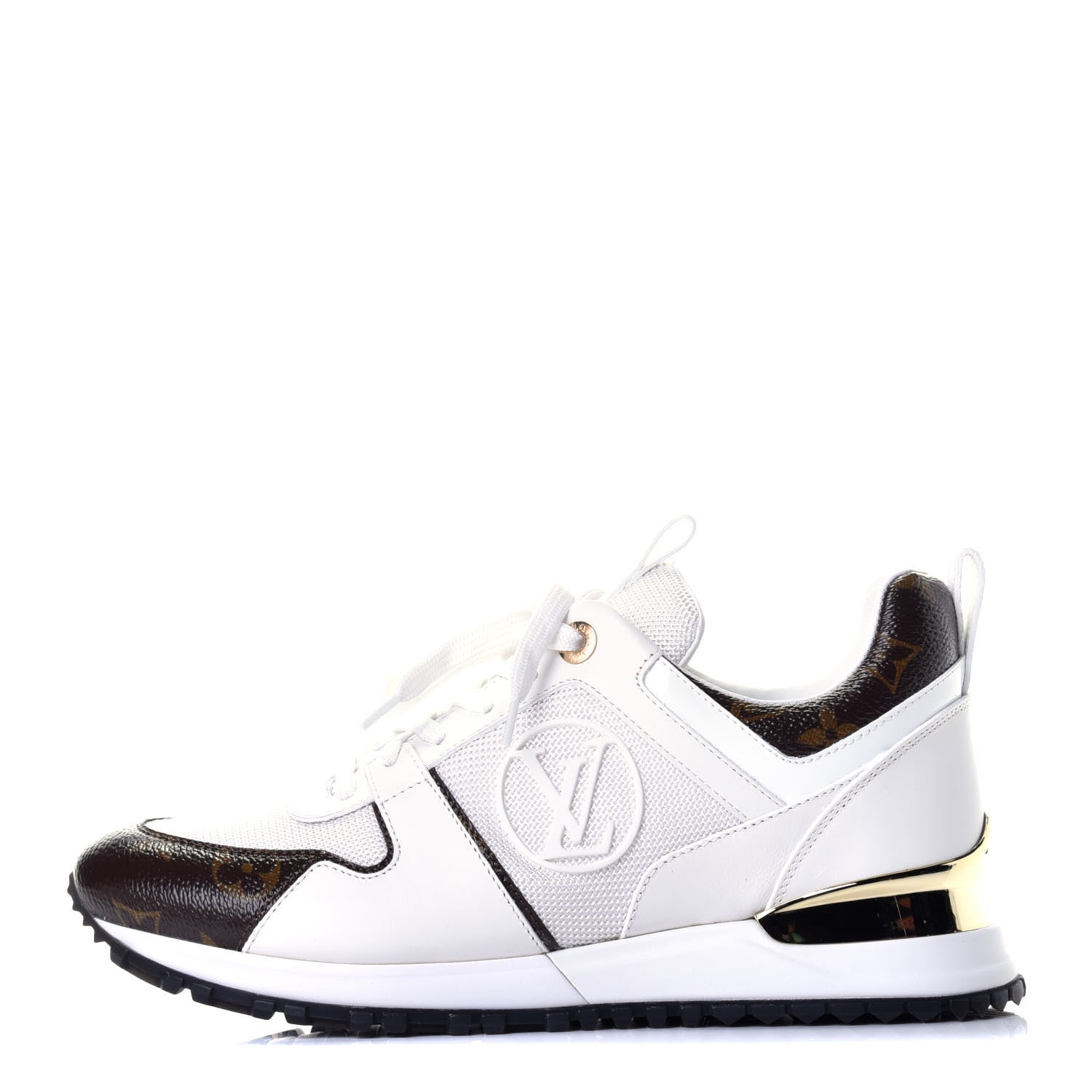 Louis Vuitton Suede Monogram Run Away Sneakers 38 White 1 of 10