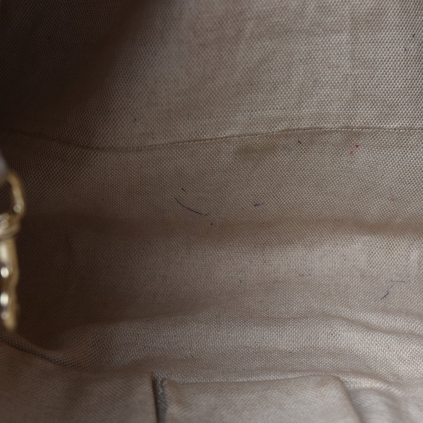 Metallic Pebbled Calfskin Large Soho Shoulder Bag Golden Beige