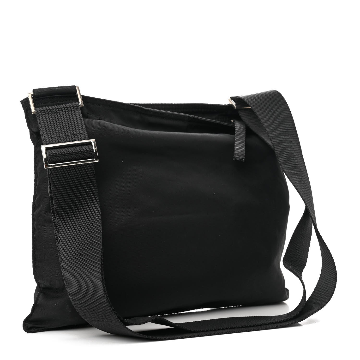 Prada Nylon Vela Flat Messenger Bag Black 3 of 10