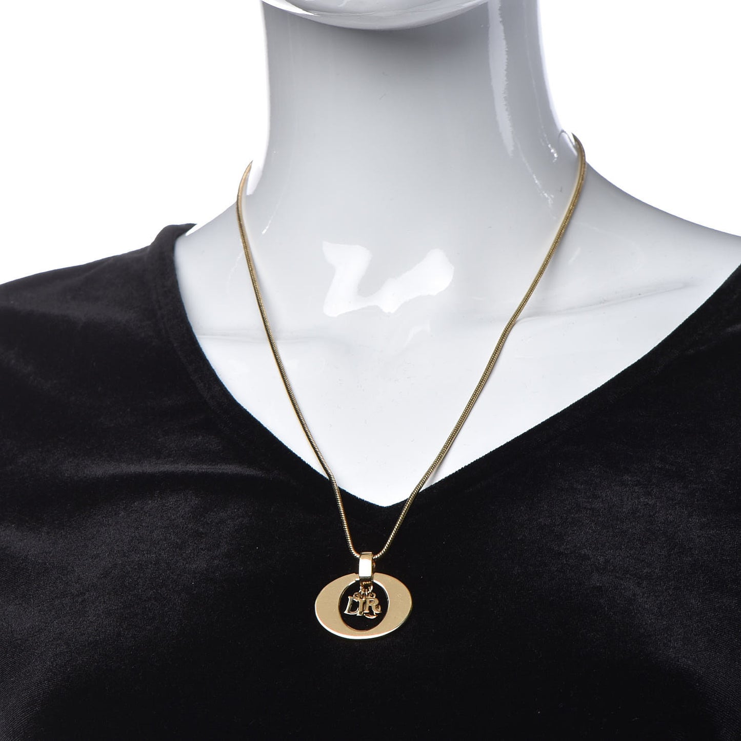 Metal Logo Necklace Gold