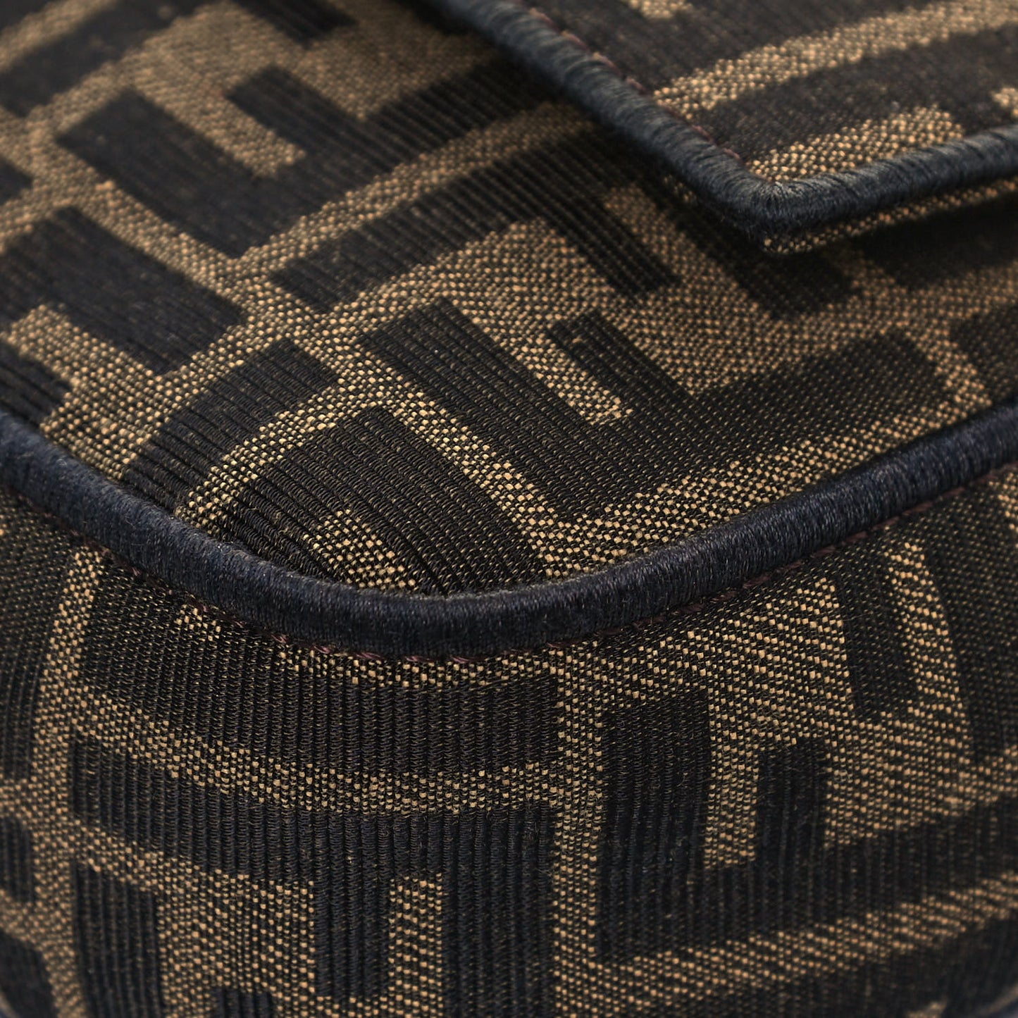 Fabric Jacquard FF 1974 Medium Baguette Tobacco Moro Black