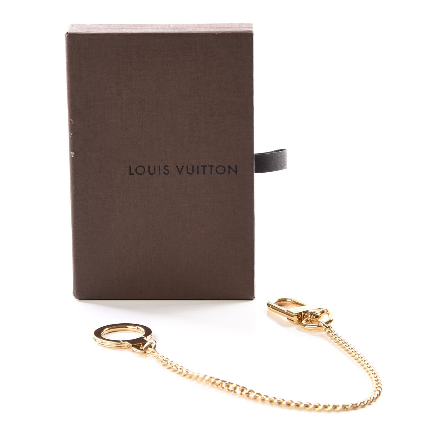 Metal Pochette Extender Key Ring Chain Gold
