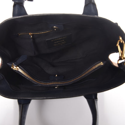 Burberry Calfskin House Check Medium Banner Tote Ink Blue 6 of 8
