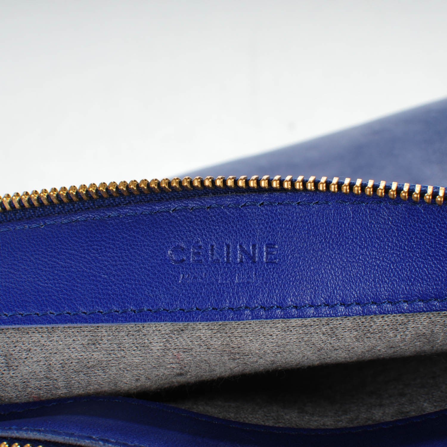 Celine Lambskin Large Trio Crossbody Bag Indigo 6 of 8