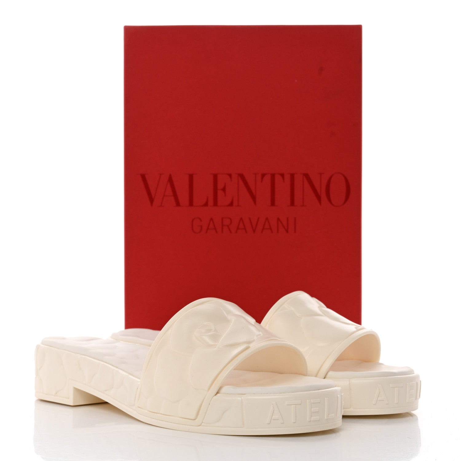 Valentino Garavani Rubber Atelier 03 Rose Edition 25/40mm Platform Slide Sandals 40 Avorio 8 of 8