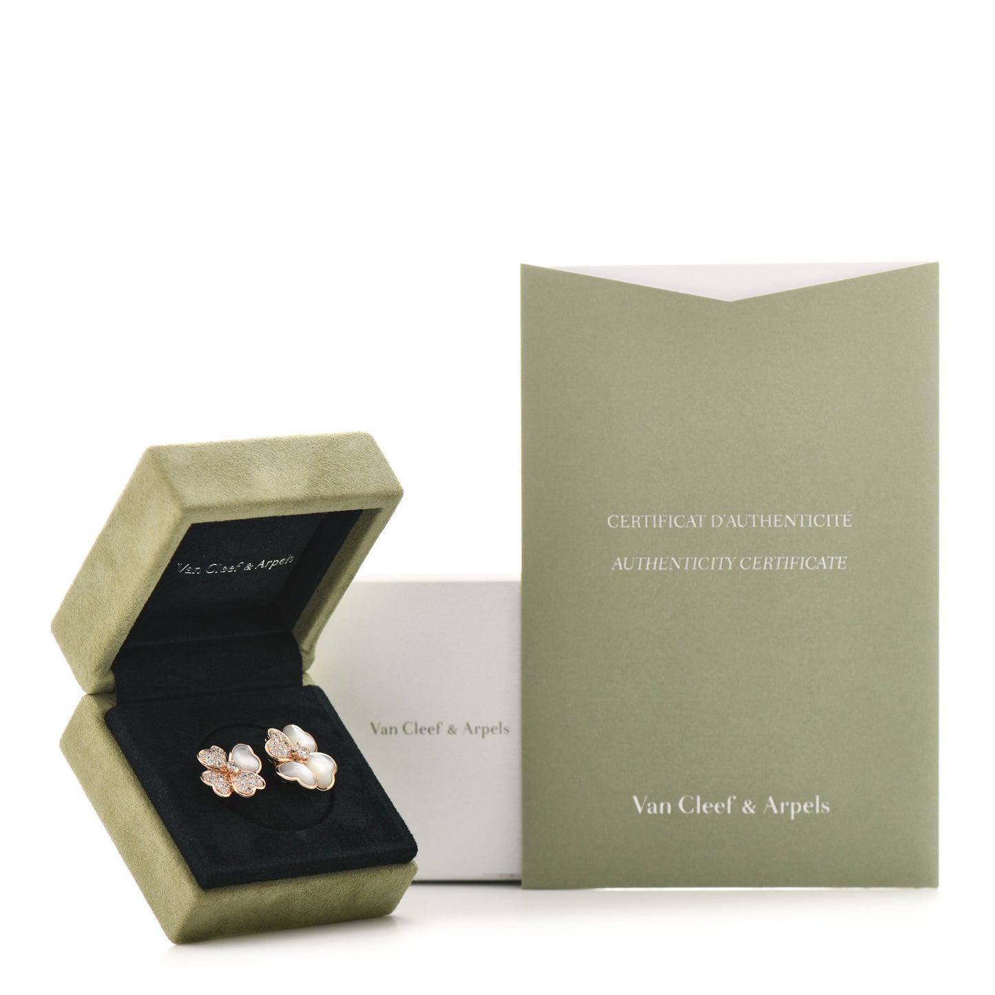 18K Rose Gold Diamond Mother of Pearl Cosmos Between The Finger Ring 52 6