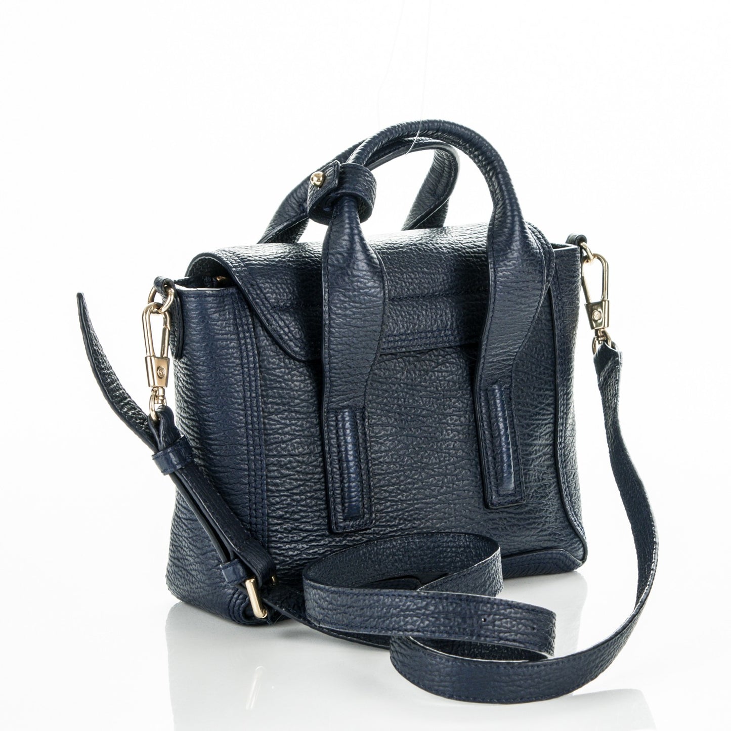 3.1 Textured Calfskin Mini Pashli Satchel Ink