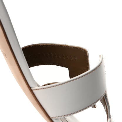 Hermes Calfskin Oasis Sandals 40 White 9 of 9