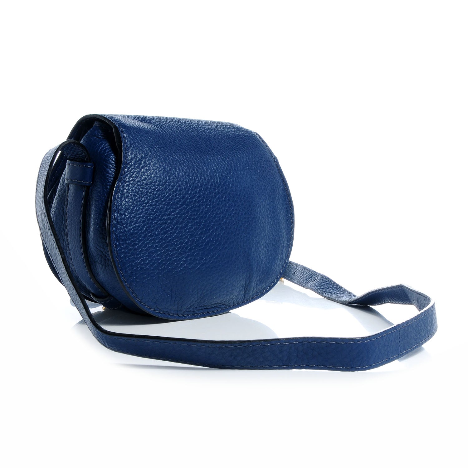 Chloe Calfskin Mini Marcie Round Crossbody Bag Royal Navy 3 of 10