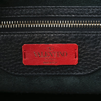 Valentino Garavani Grained Calfskin Rockstud Shoulder Tote Black 6 of 11