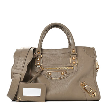 Balenciaga Chevre Gold Metallic Edge Hardware S City Beige Latte 1 of 9