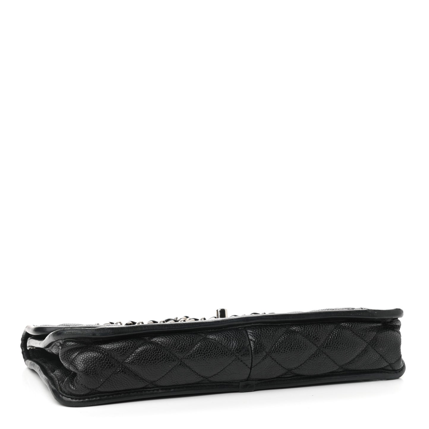Caviar Quilted Medium French Riviera Flap Black