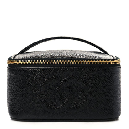 Chanel Caviar CC Vanity Cosmetic Case Black 1 of 7