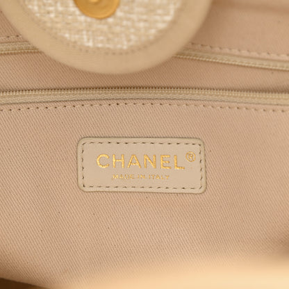 Chanel Mixed Fibers Calfskin Medium Deauville Tote Light Beige 6 of 8