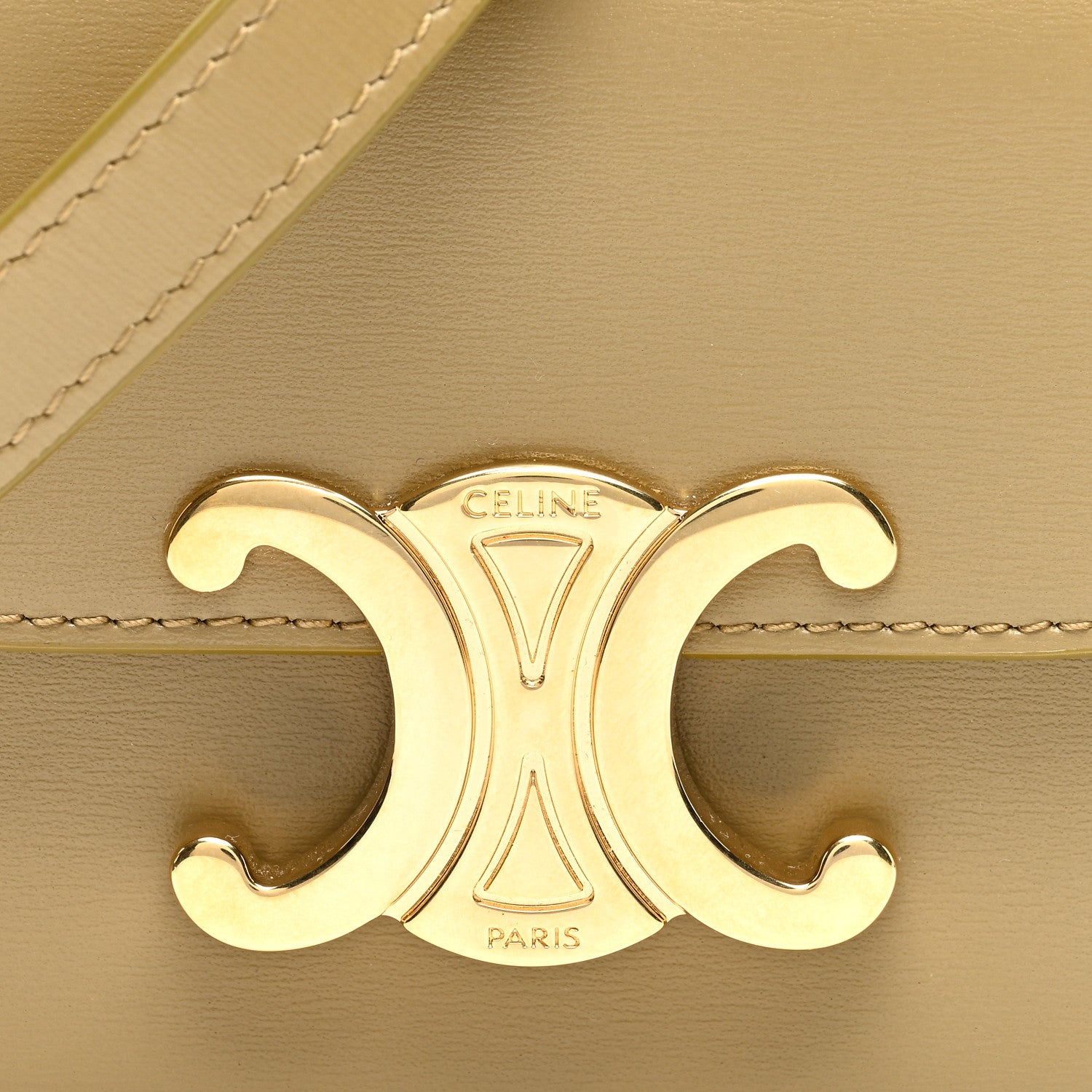Celine Shiny Calfskin Mini Triomphe Olive 7 of 9