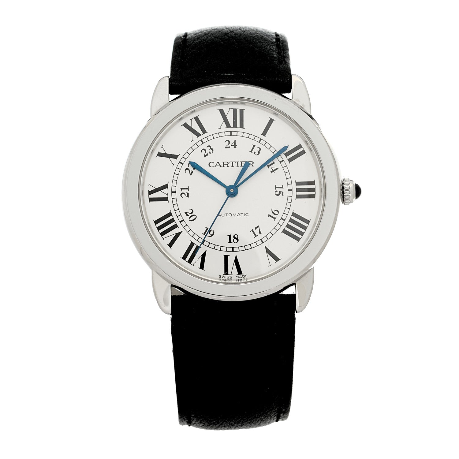 Cartier Stainless Steel Calfskin 36mm Ronde Solo Automatic Watch 1 of 4