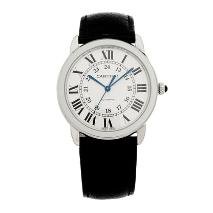 Cartier Stainless Steel Calfskin 36mm Ronde Solo Automatic Watch 1 of 4