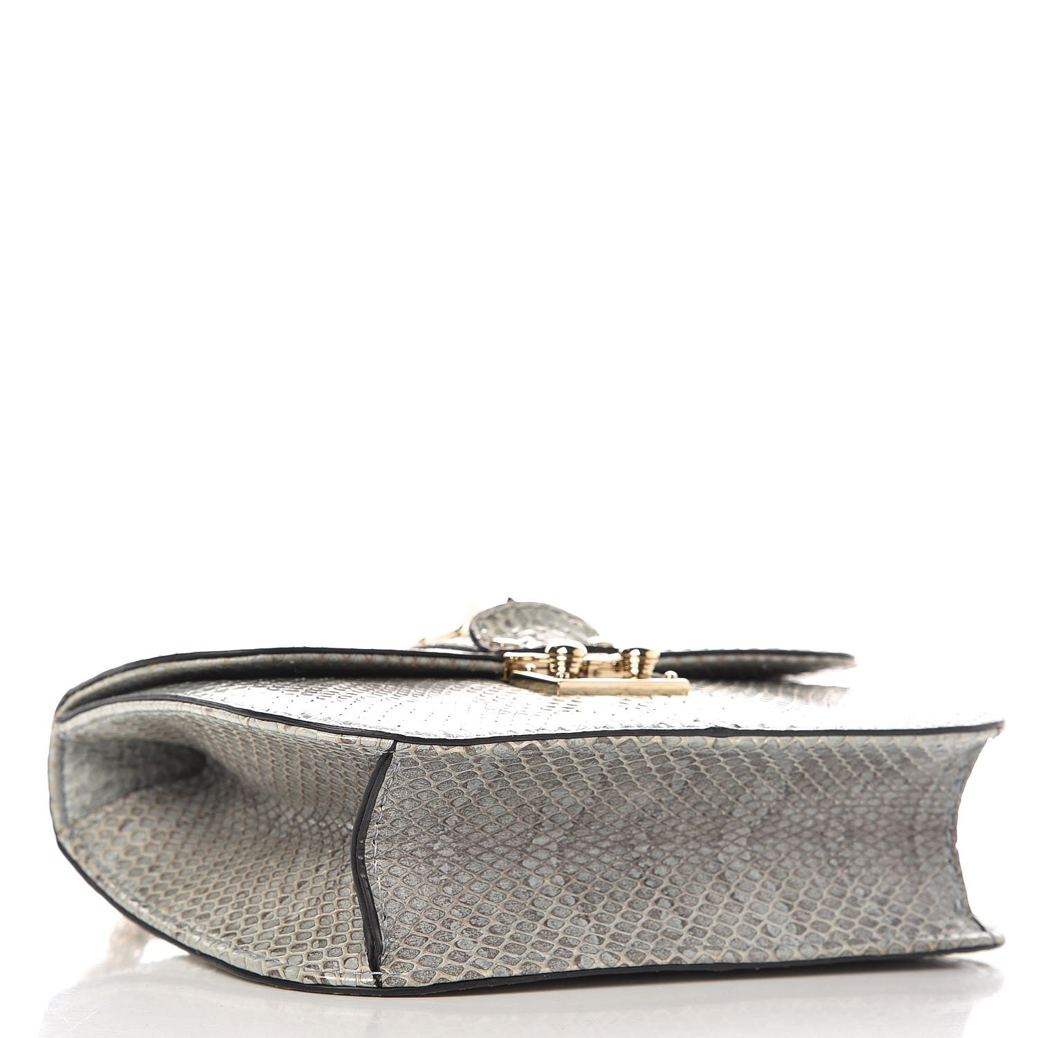 Valentino Garavani Python Small Glam Lock Rockstud Flap Light Blue 4 of 9