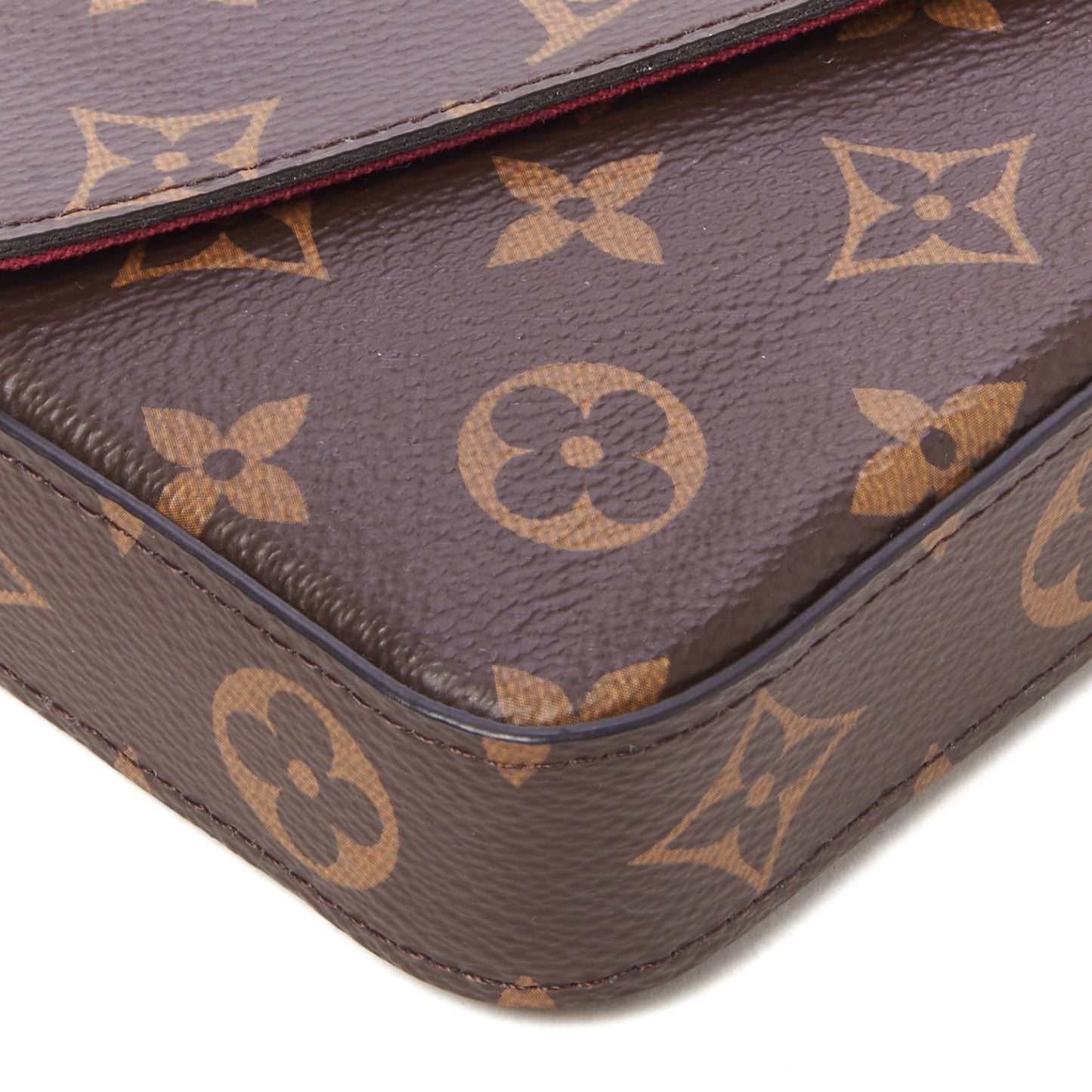 Monogram Pochette Felicie Chain Wallet Fuchsia