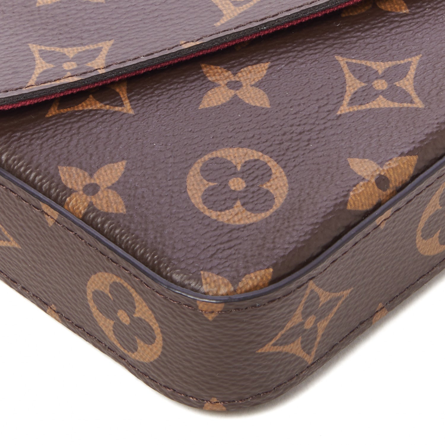 Louis Vuitton Monogram Pochette Felicie Chain Wallet Fuchsia 7 of 9