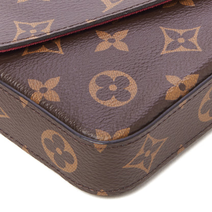 Louis Vuitton Monogram Pochette Felicie Chain Wallet Fuchsia 7 of 9