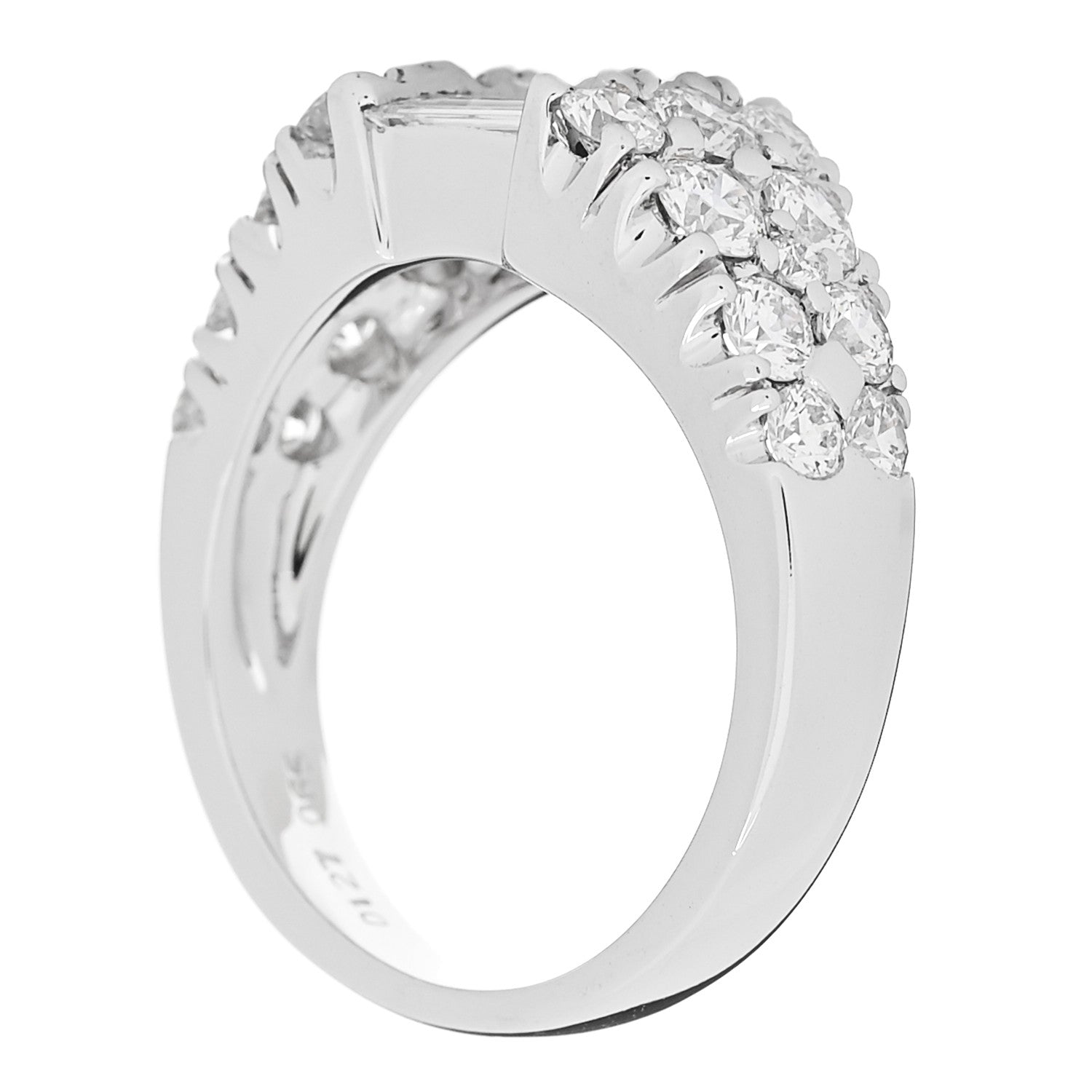 Parker & West by FASHIONPHILE 18K White Gold Diamond 1.92ctw Baguette Round Cut Ring 50 5.25 6 of 9