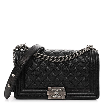 Chanel Caviar Quilted Medium Boy Flap Black 1 of 11