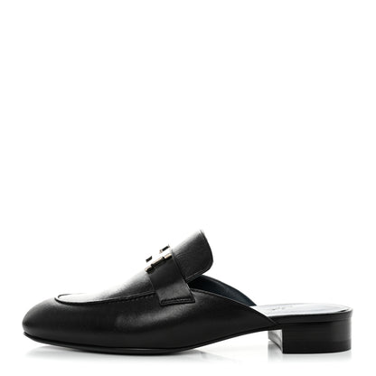 Hermes Goatskin Trocadero Mule 39 Black 1 of 9