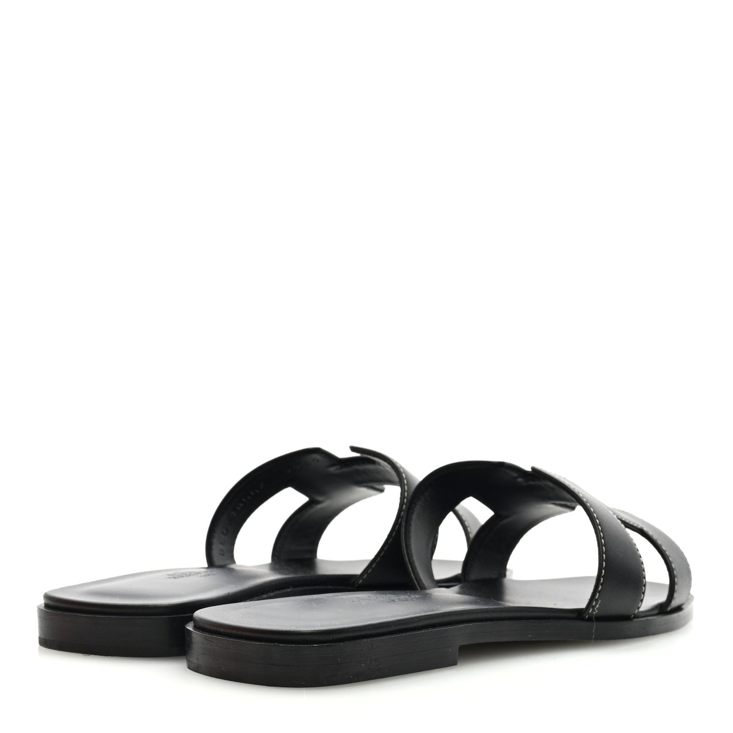 Box Calfskin Oran Sandals 37 Black