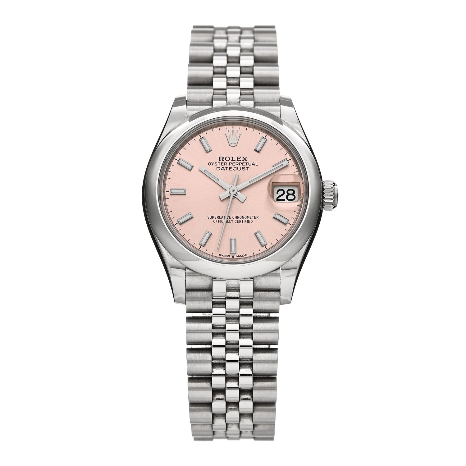 Rolex Stainless Steel 31mm Oyster Perpetual Datejust Watch Pink 278240 1 of 5