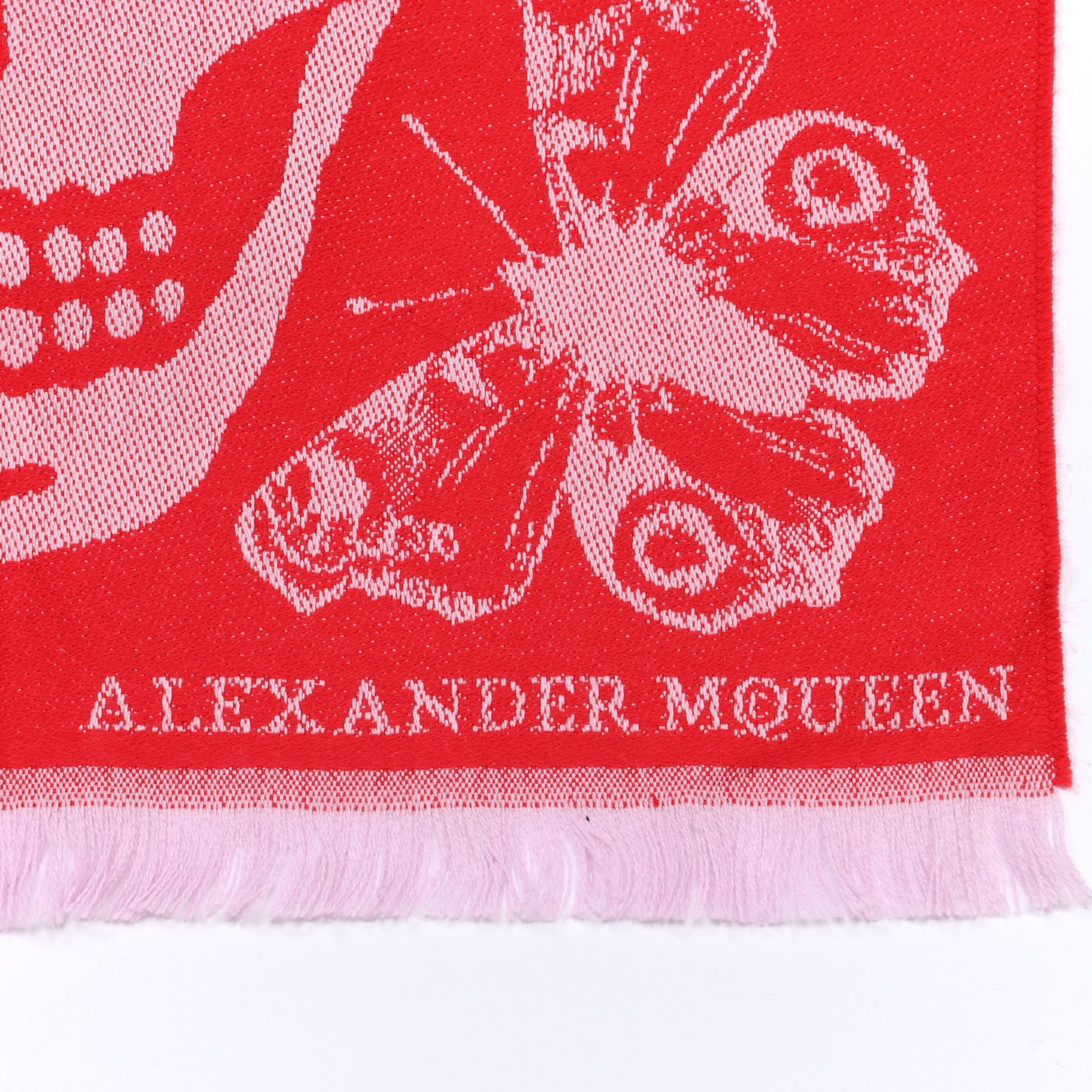 Wool Oversized Metamorphosis Scarf Red