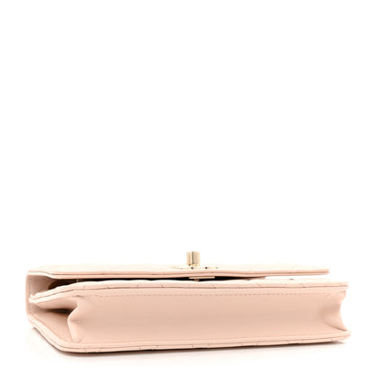 Chanel Lambskin Quilted Trendy CC Wallet On Chain WOC Light Beige 4 of 10