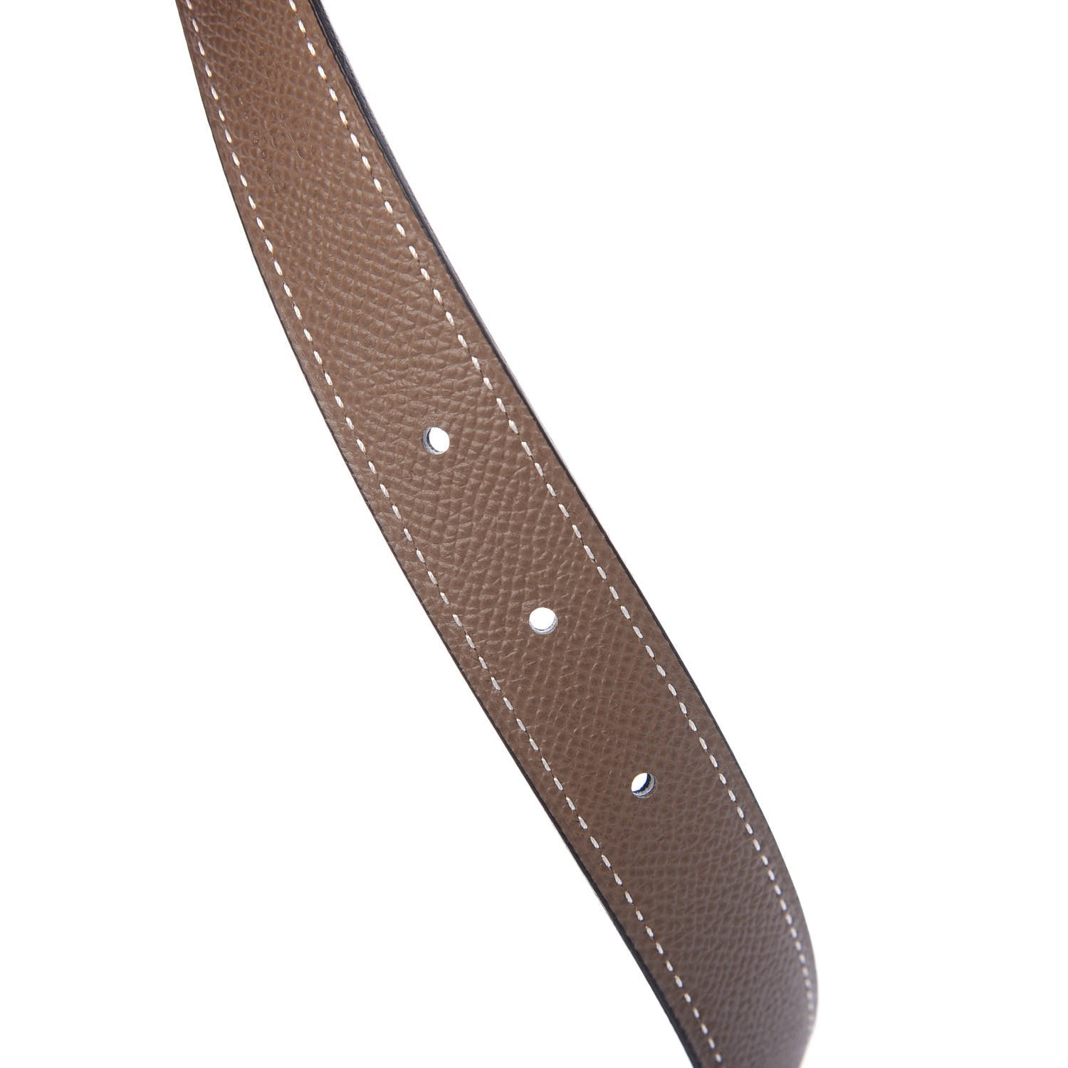 Hermes Epsom Swift 24mm Collier De Chien CDC Belt 90 Black Etoupe 4 of 5