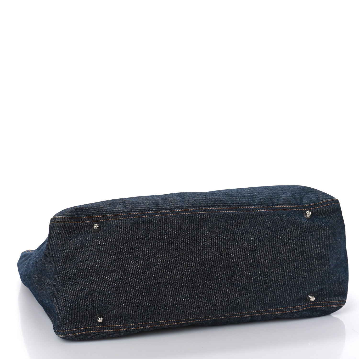 Fendi Denim Holdall Tote Blue 4 of 10