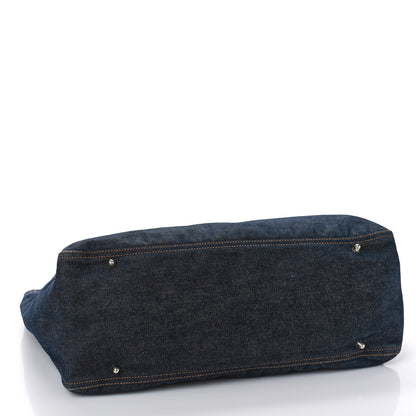 Fendi Denim Holdall Tote Blue 4 of 10