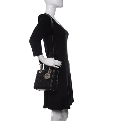 Christian Dior Lambskin Cannage Small My ABCDior Lady Dior Black 2 of 11