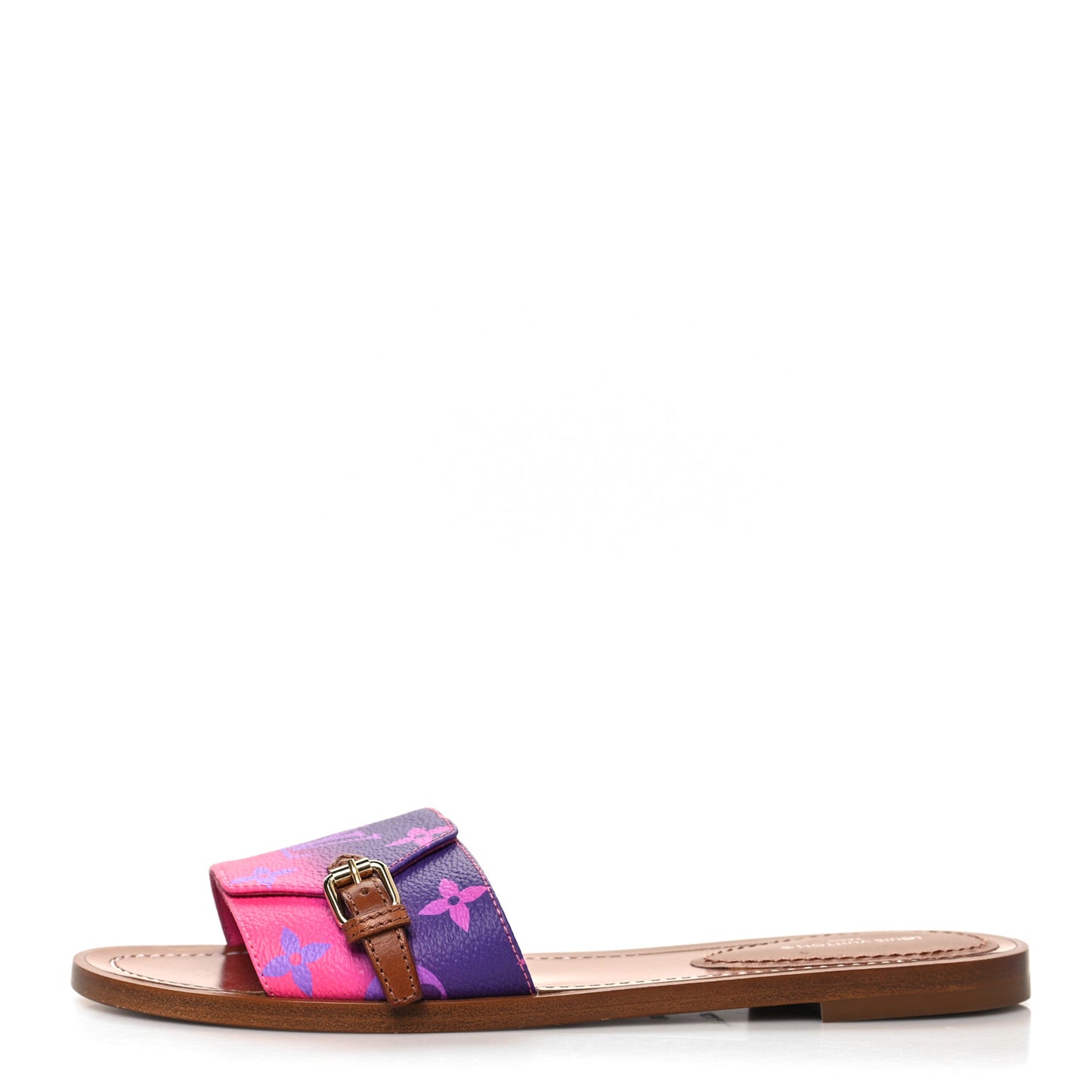 Monogram Spring In The City Lock It Flat Mule 36 Midnight Fuchsia