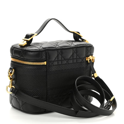 Christian Dior Lambskin Cannage Small Diortravel Vanity Case Black 3 of 7